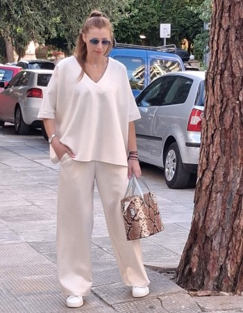 Εκρού Σετ Μπλούζα & Παντελόνι Εκρού Σετ Μπλούζα & Παντελόνι