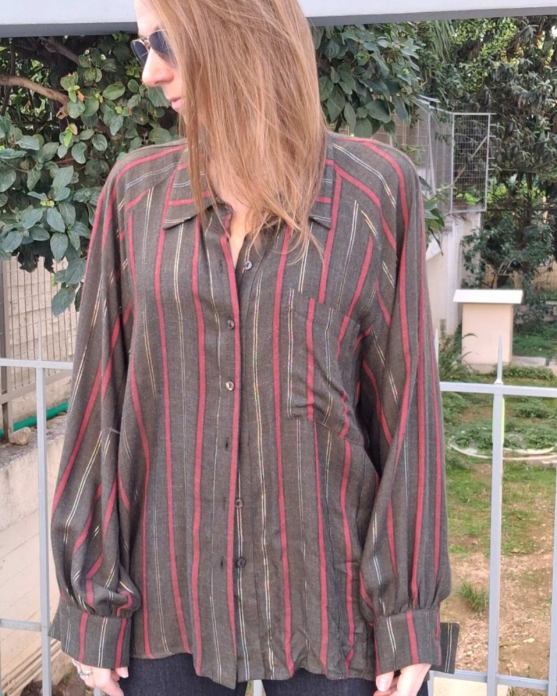 Πουκάμισο oversize με ρίγες